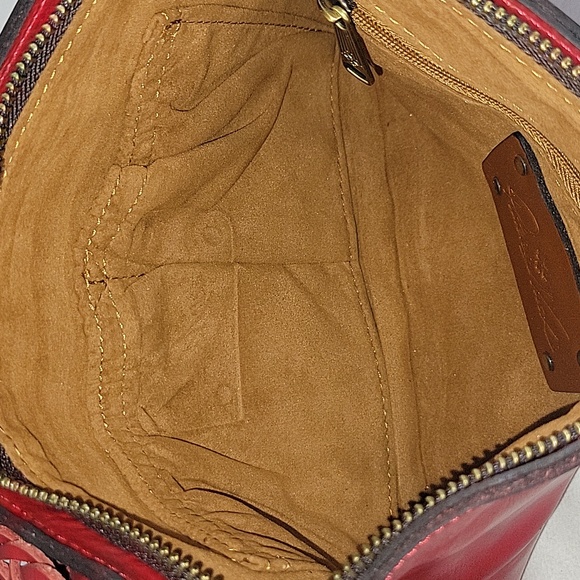 Patricia Nash Red Leather Clutch Wristlet